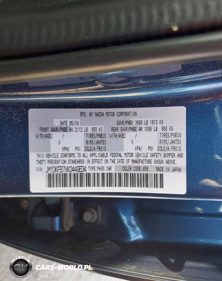 2019 Mazda Cx-3 Sport VIN:JM1DKFB7XK0449634 - 13