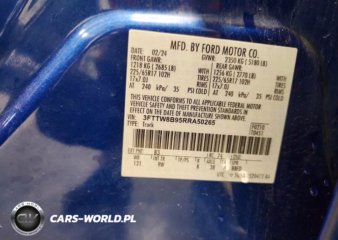 2024 Ford Maverick Xl VIN:3FTTW8B95RRA50265 - 13