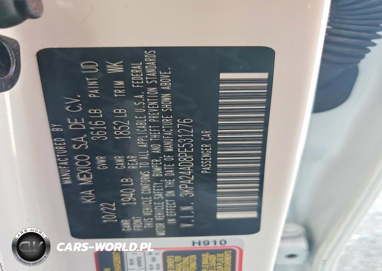2023 Kia Rio S VIN:3KPA24AD8PE531276 - 12