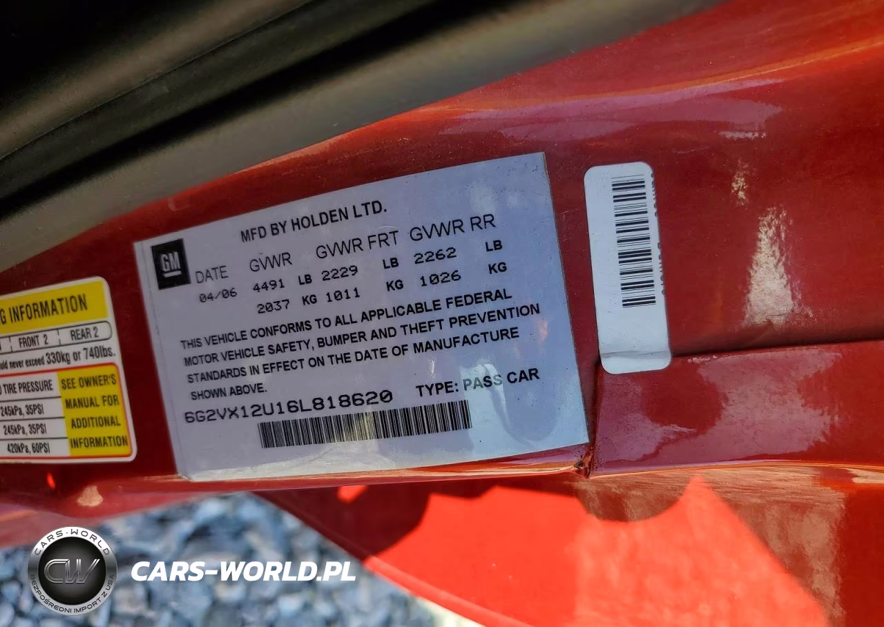 2006 Pontiac Gto VIN:6G2VX12U16L818620 - 13