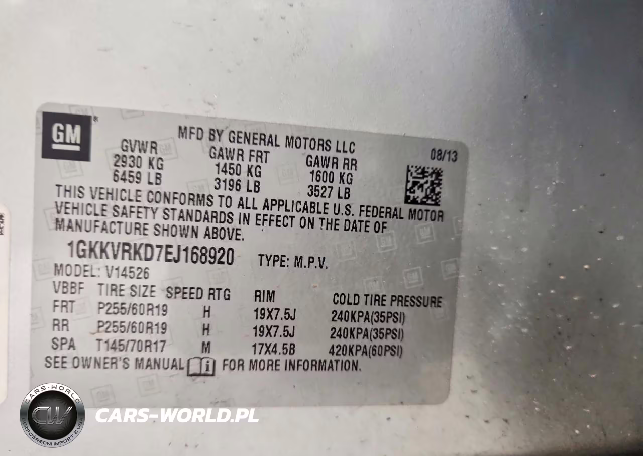 2014 GMC Acadia Slt-1 VIN:1GKKVRKD7EJ168920 - 13