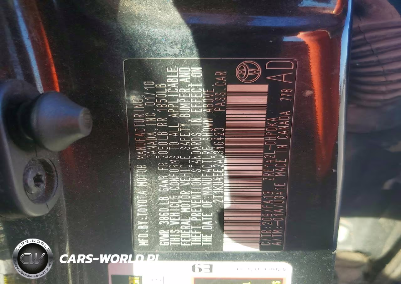 2010 Toyota Matrix Base VIN:2T1KU4EE2AC346423 - 12