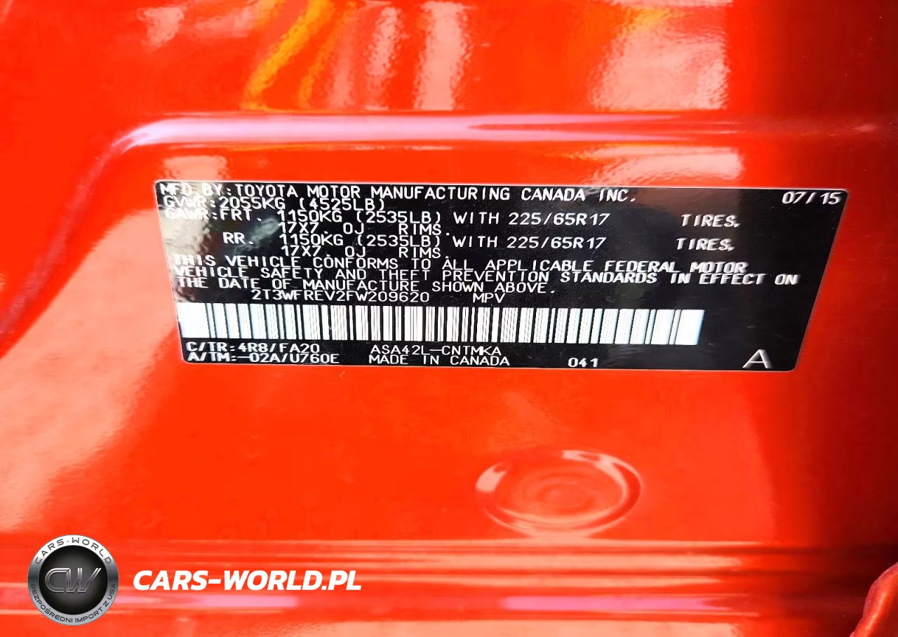2015 Toyota Rav4 Xle VIN:2T3WFREV2FW209620 - 14