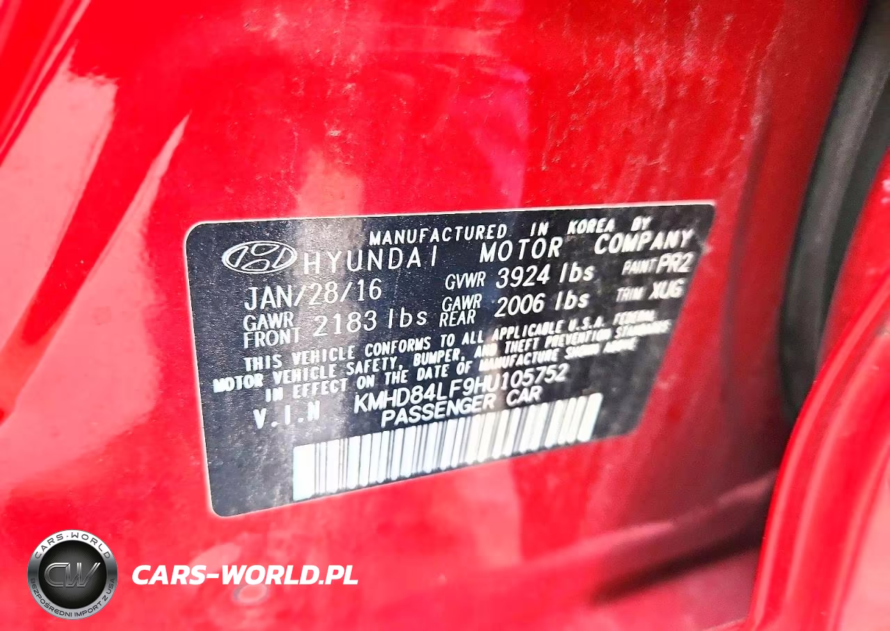 2017 Hyundai Elantra Se VIN:KMHD84LF9HU105752 - 12