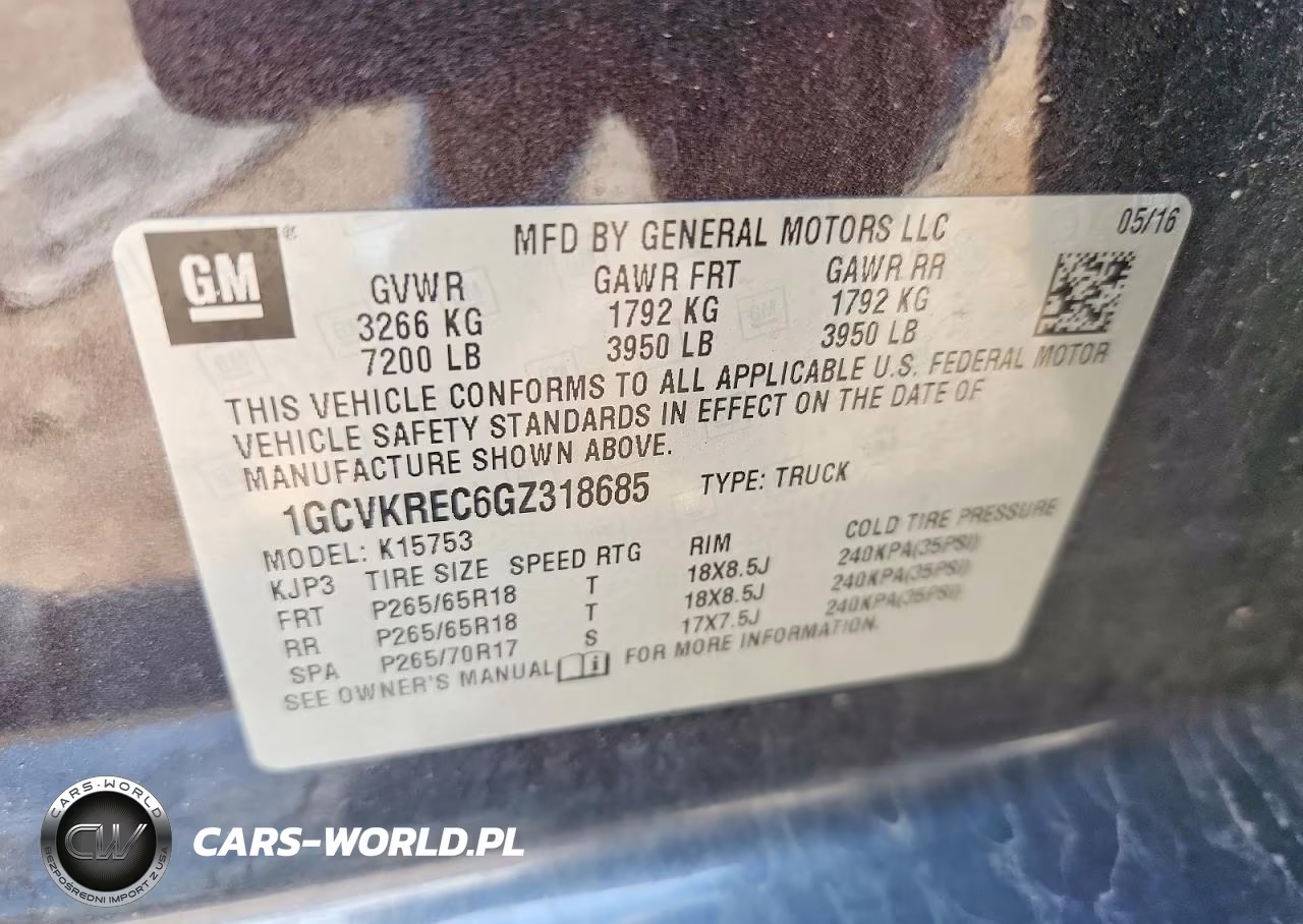 2016 Chevrolet Silverado K1500 Lt VIN:1GCVKREC6GZ318685 - 12