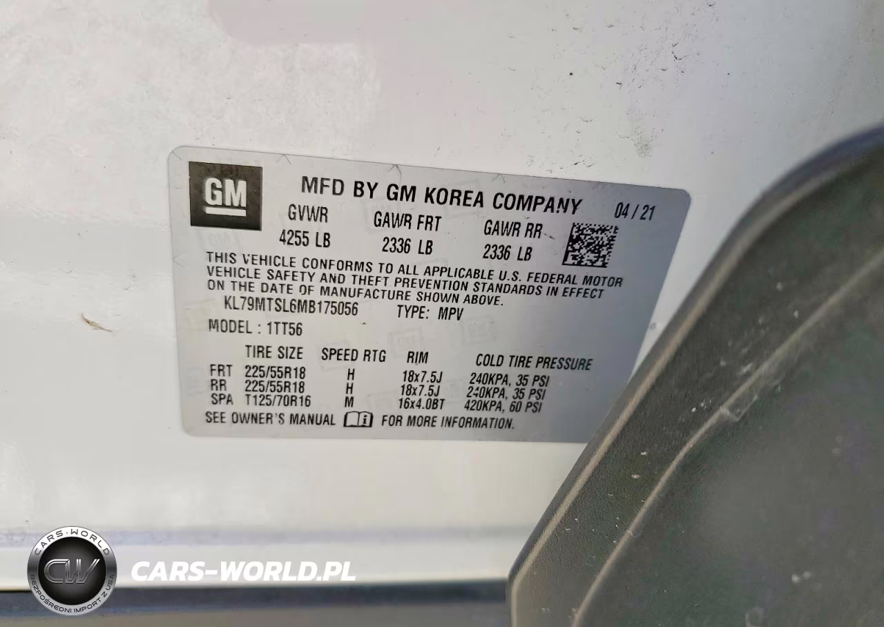 2021 Chevrolet Trailblazer Rs VIN:KL79MTSL6MB175056 - 13