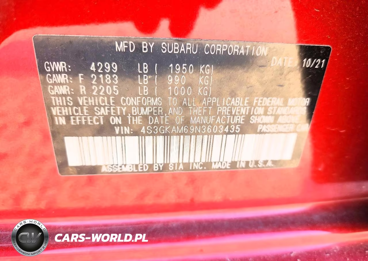 2022 Subaru Impreza Sport VIN:4S3GKAM69N3603435 - 13