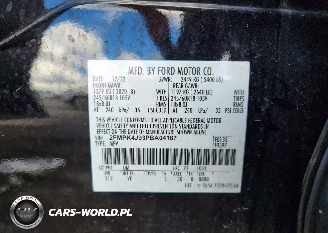 2023 Ford Edge Sel VIN:2FMPK4J93PBA04187 - 14