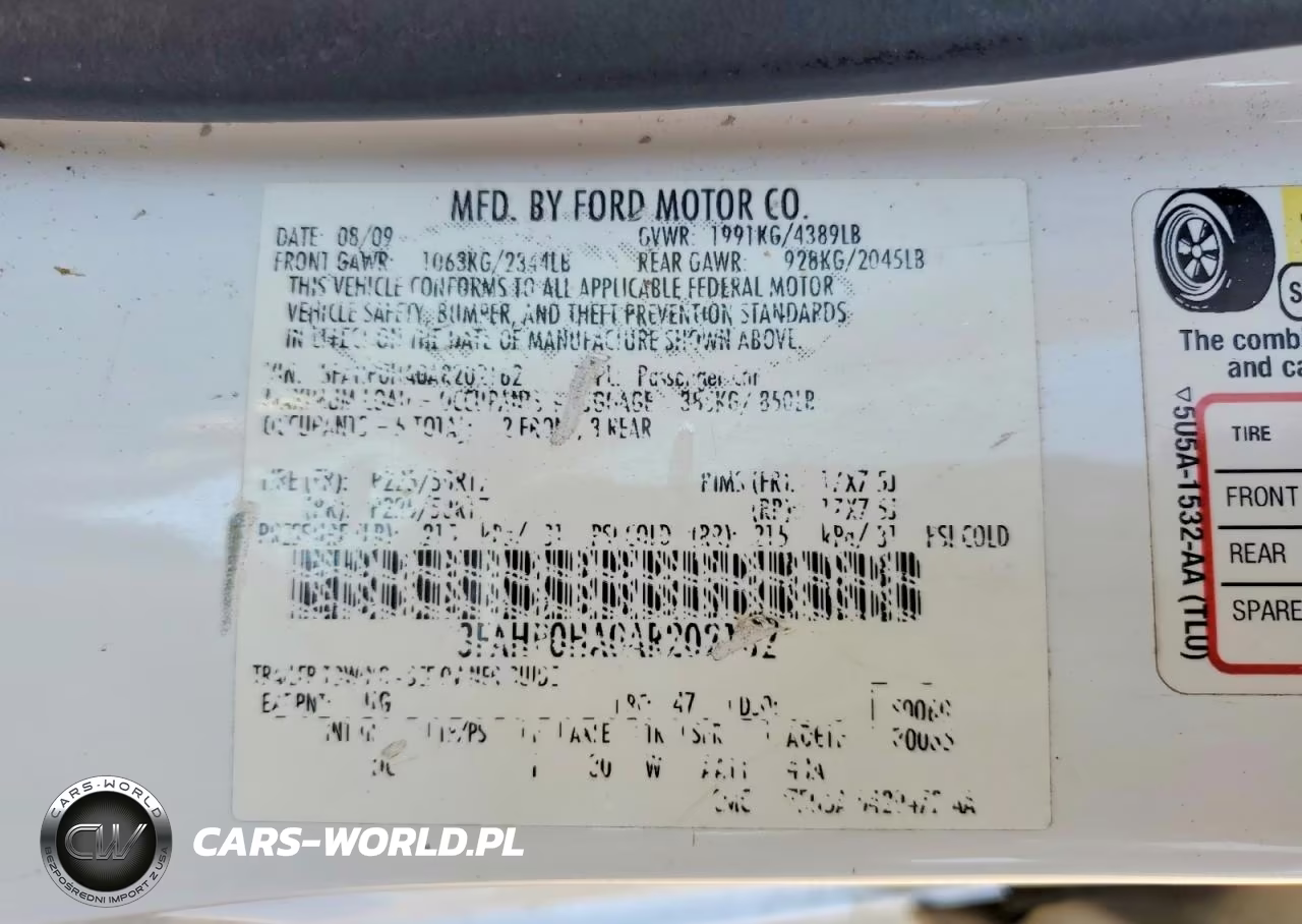 2010 Ford Fusion Se VIN:3FAHP0HA0AR202162 - 12