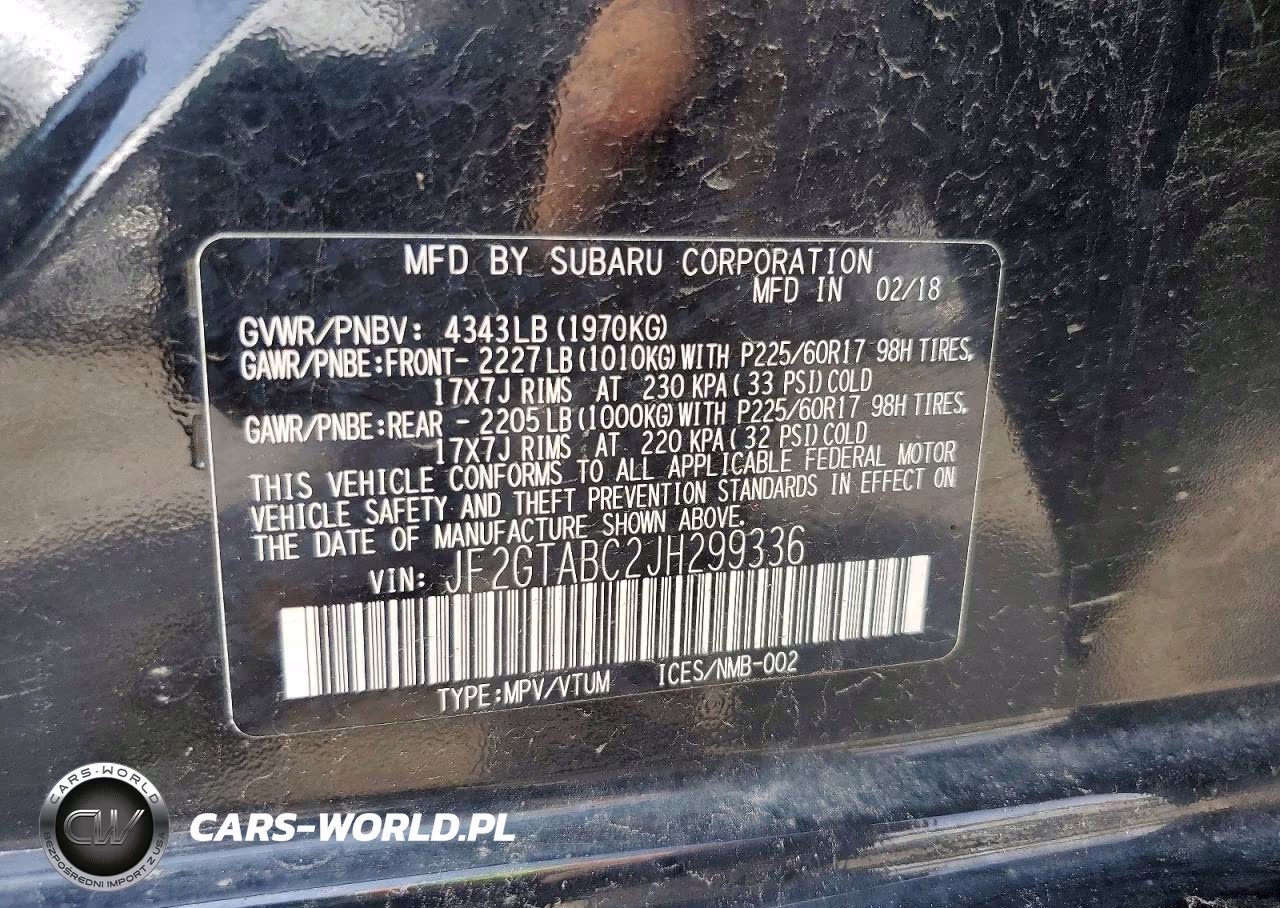 2018 Subaru Crosstrek Premium VIN:JF2GTABC2JH299336 - 12