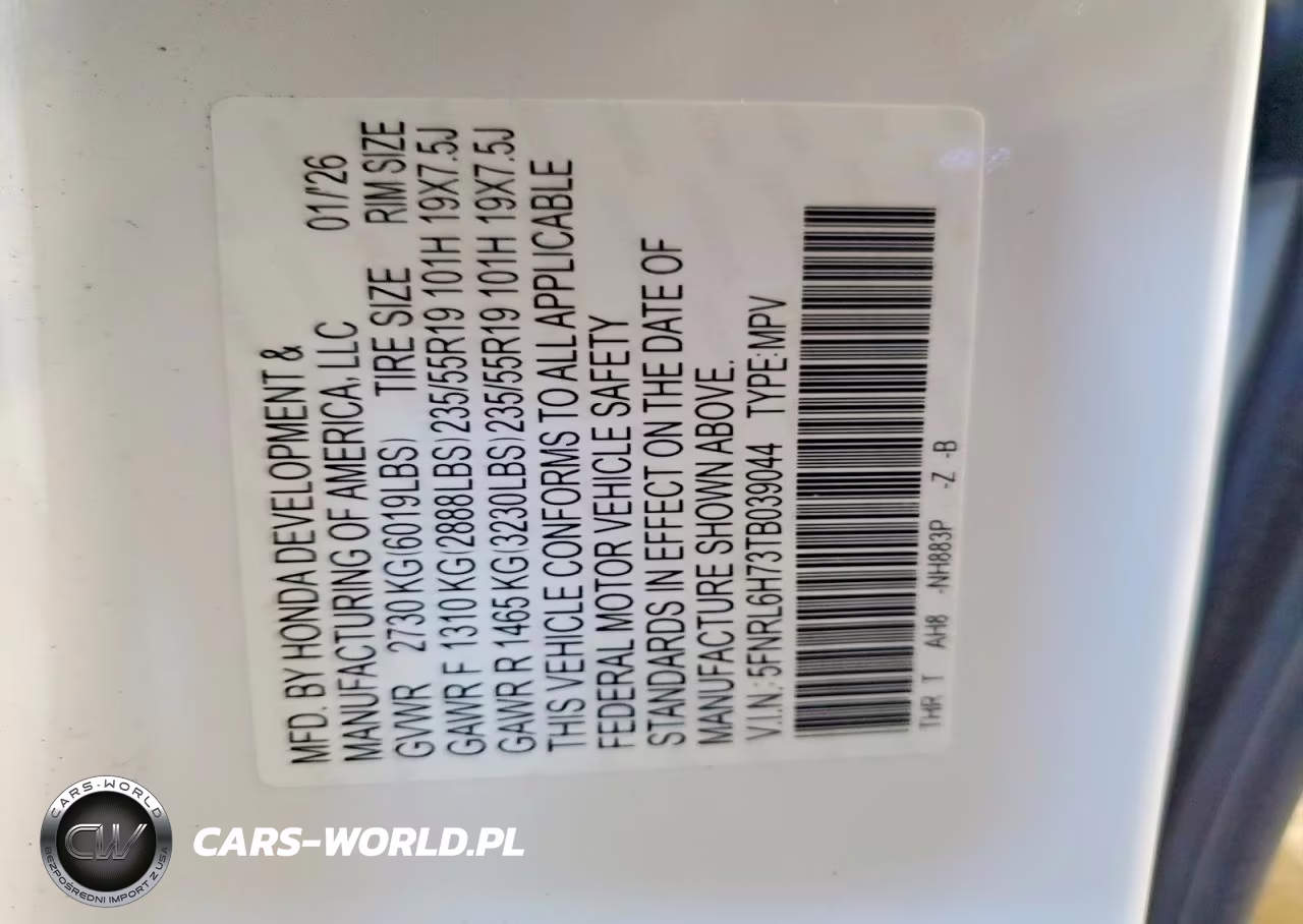 2026 Honda Odyssey Sport-L VIN:5FNRL6H73TB039044 - 13