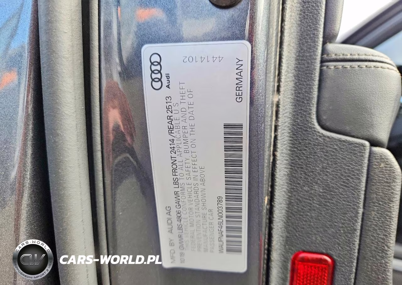 2020 Audi A4 Prestige VIN:WAUFNAF46LN003789 - 12