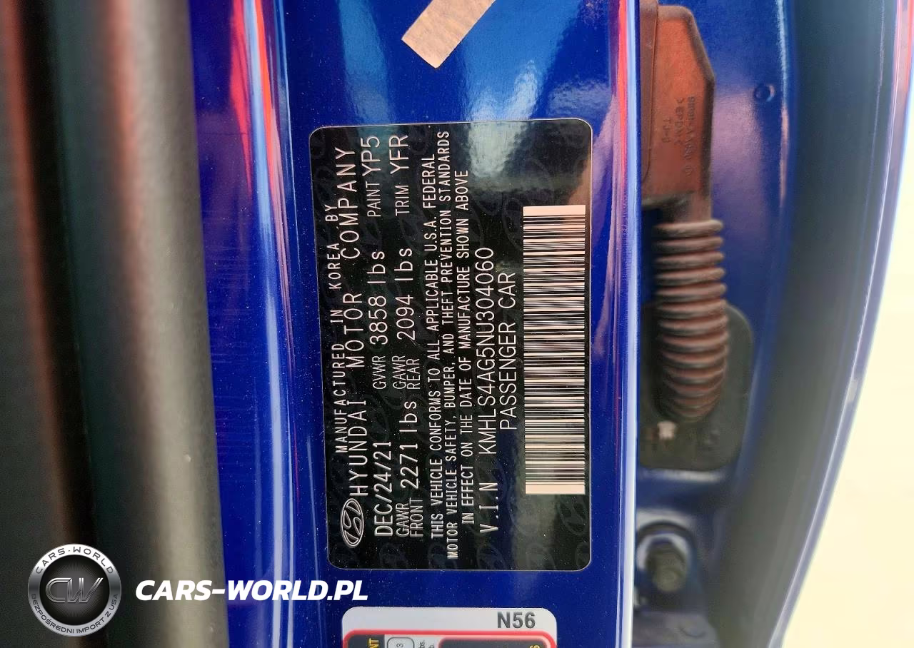2022 Hyundai Elantra Sel VIN:KMHLS4AG5NU304060 - 12