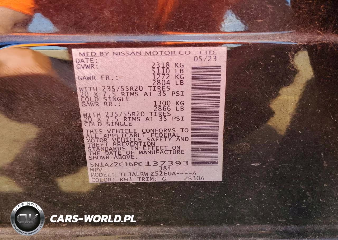 2023 Nissan Murano Sl VIN:5N1AZ2CJ6PC137393 - 13