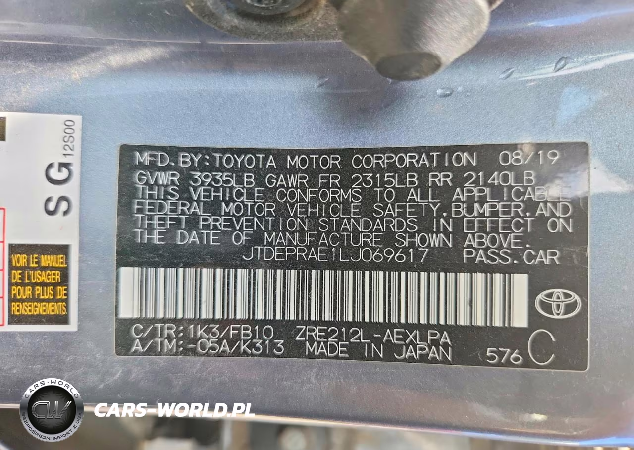 2020 Toyota Corolla Le VIN:JTDEPRAE1LJ069617 - 13