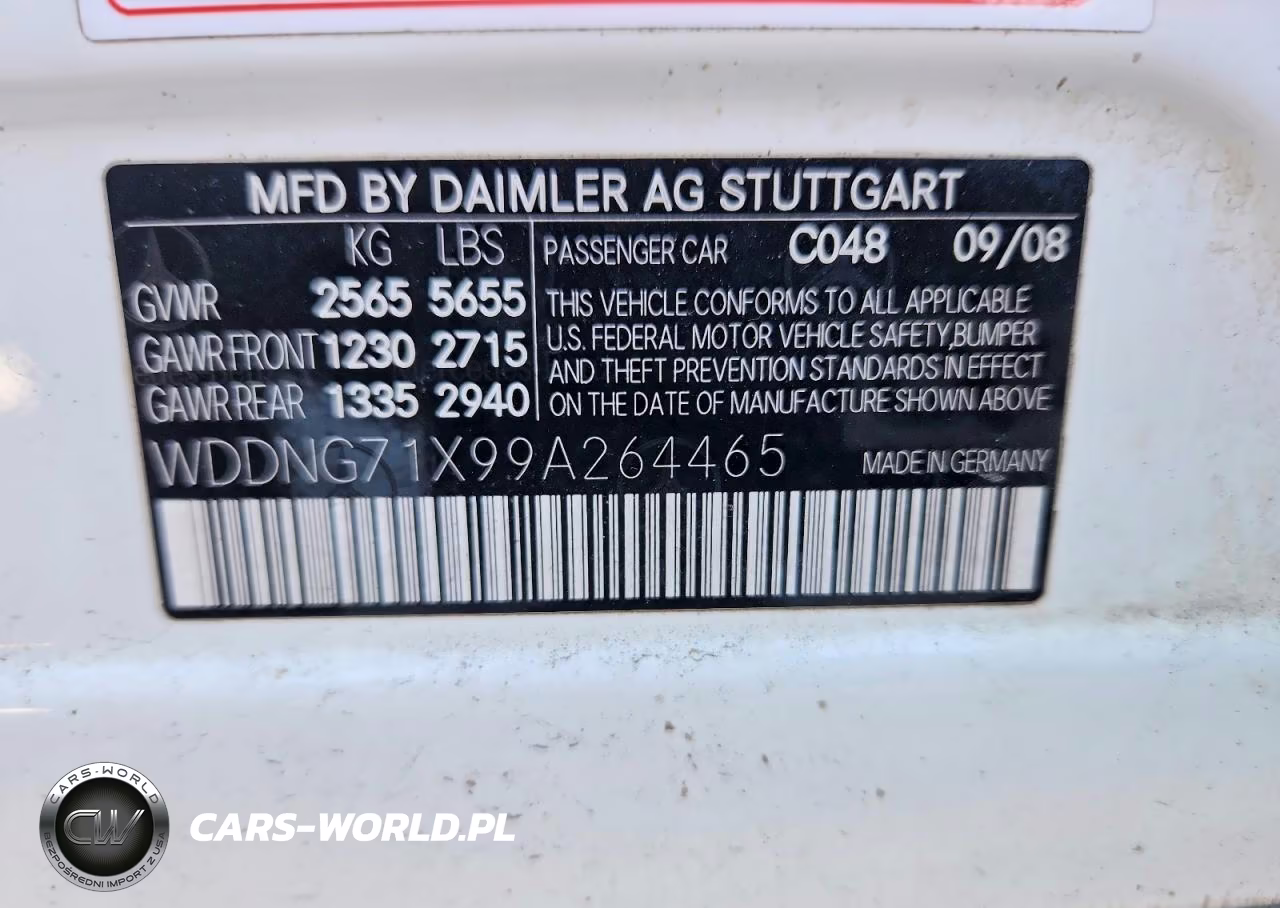 2009 Mercedes-Benz S 550 VIN:WDDNG71X99A264465 - 12