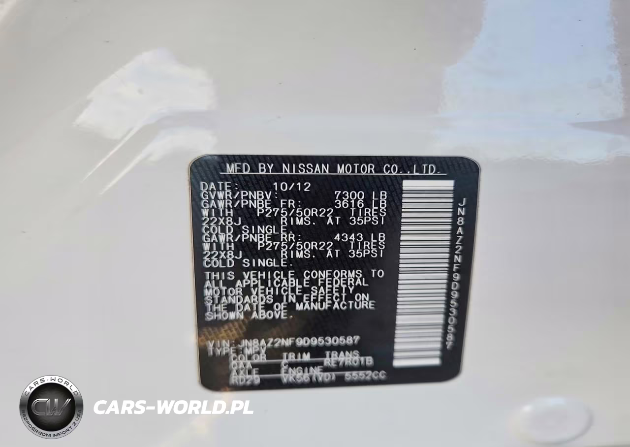 2013 Infiniti Qx56 Base VIN:JN8AZ2NF9D9530587 - 13