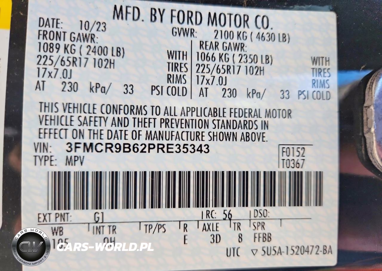2023 Ford Bronco Sport Big Bend VIN:3FMCR9B62PRE35343 - 14