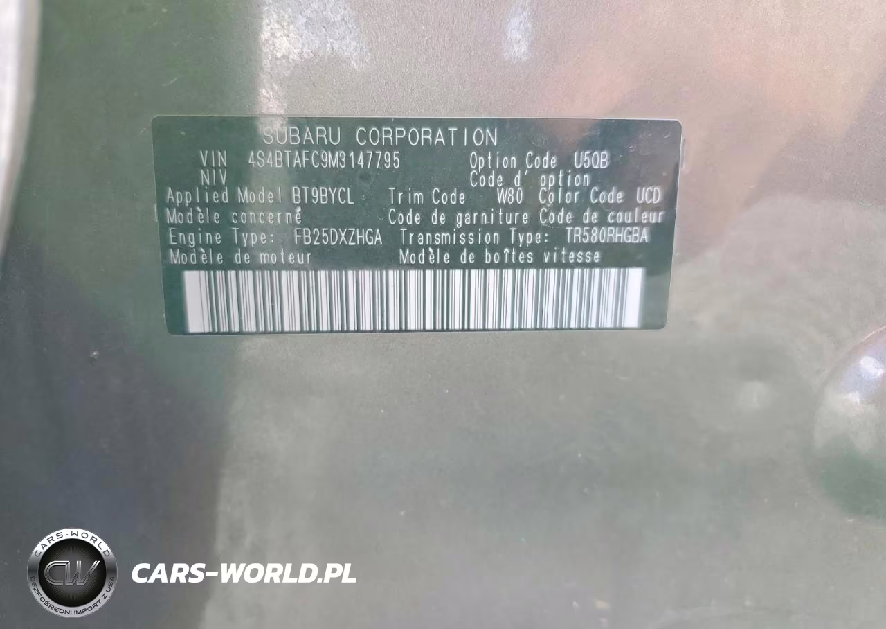 2021 Subaru Outback Premium VIN:4S4BTAFC9M3147795 - 12