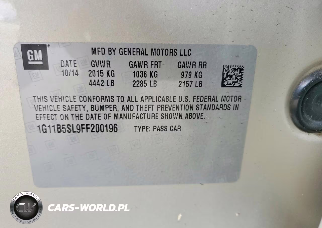 2015 Chevrolet Malibu Ls VIN:1G11B5SL9FF200196 - 12