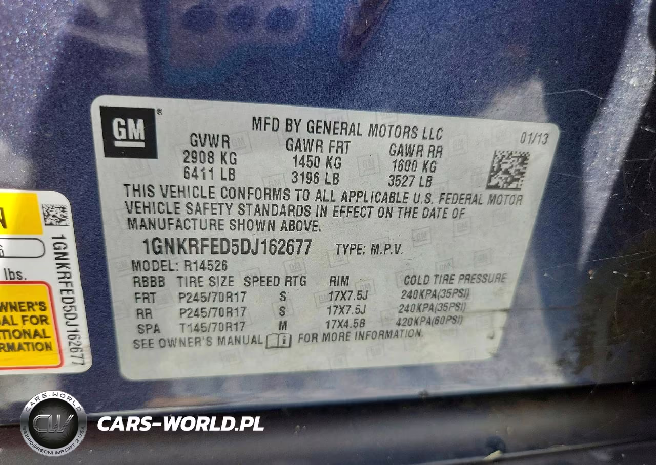 2013 Chevrolet Traverse Ls VIN:1GNKRFED5DJ162677 - 13