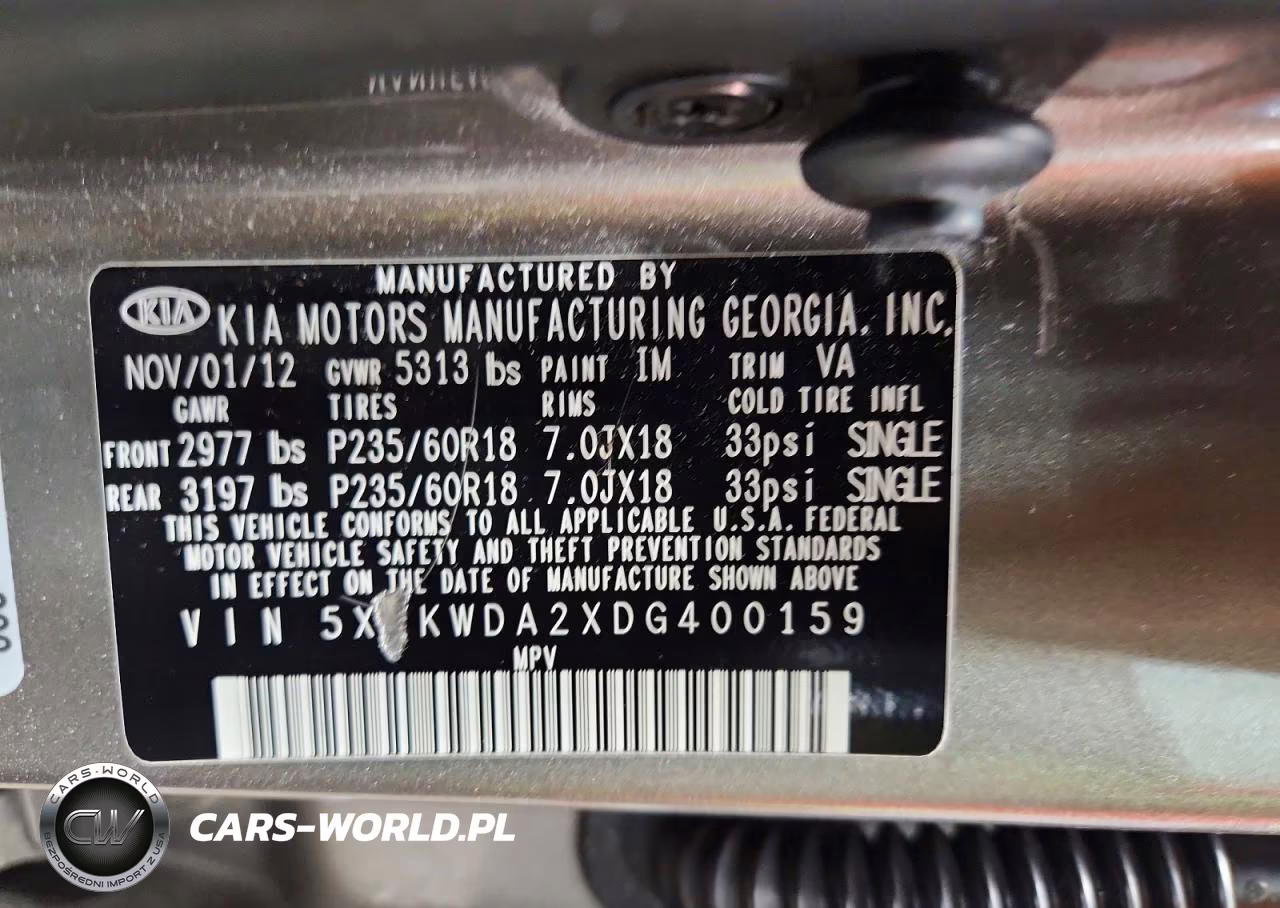 2013 Kia Sorento Sx VIN:5XYKWDA2XDG400159 - 13