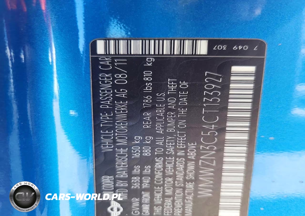 2012 Mini Cooper VIN:WMWZN3C54CT133927 - 12