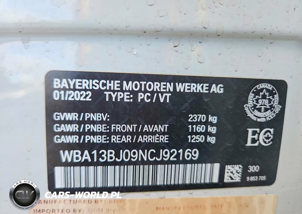 2022 BMW 530 Xi VIN:WBA13BJ09NCJ92169 - 13