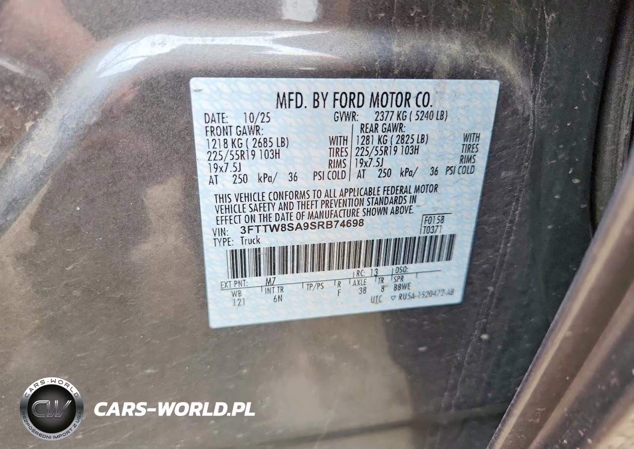 2025 Ford Maverick Lariat VIN:3FTTW8SA9SRB74698 - 12