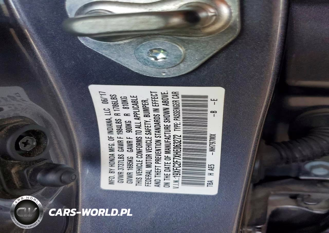 2017 Honda Civic Ex VIN:19XFC2F7XHE063272 - 12