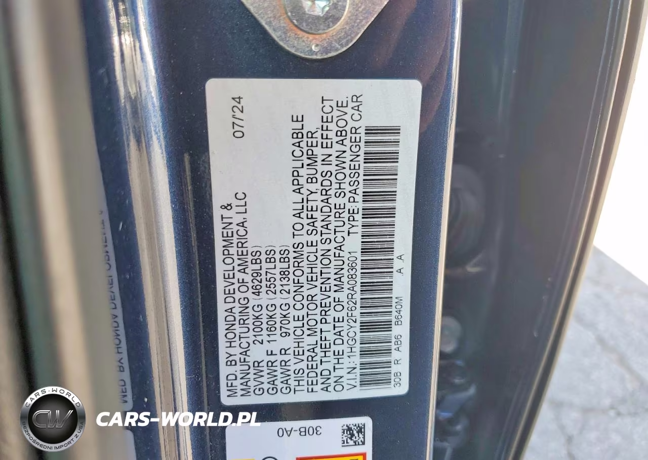 2024 Honda Accord Hybrid Exl VIN:1HGCY2F62RA083601 - 12