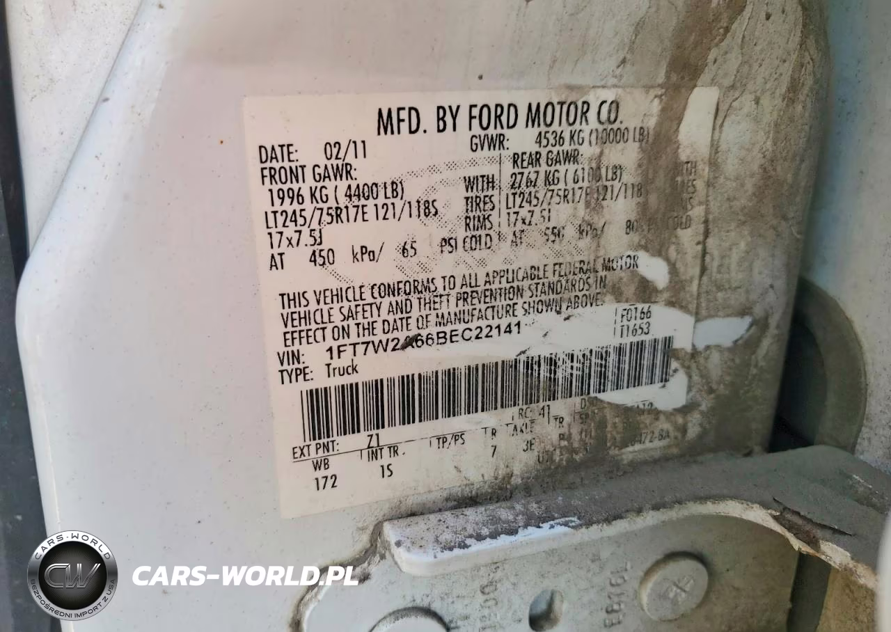 2011 Ford F250 Super Duty VIN:1FT7W2A66BEC22141 - 12