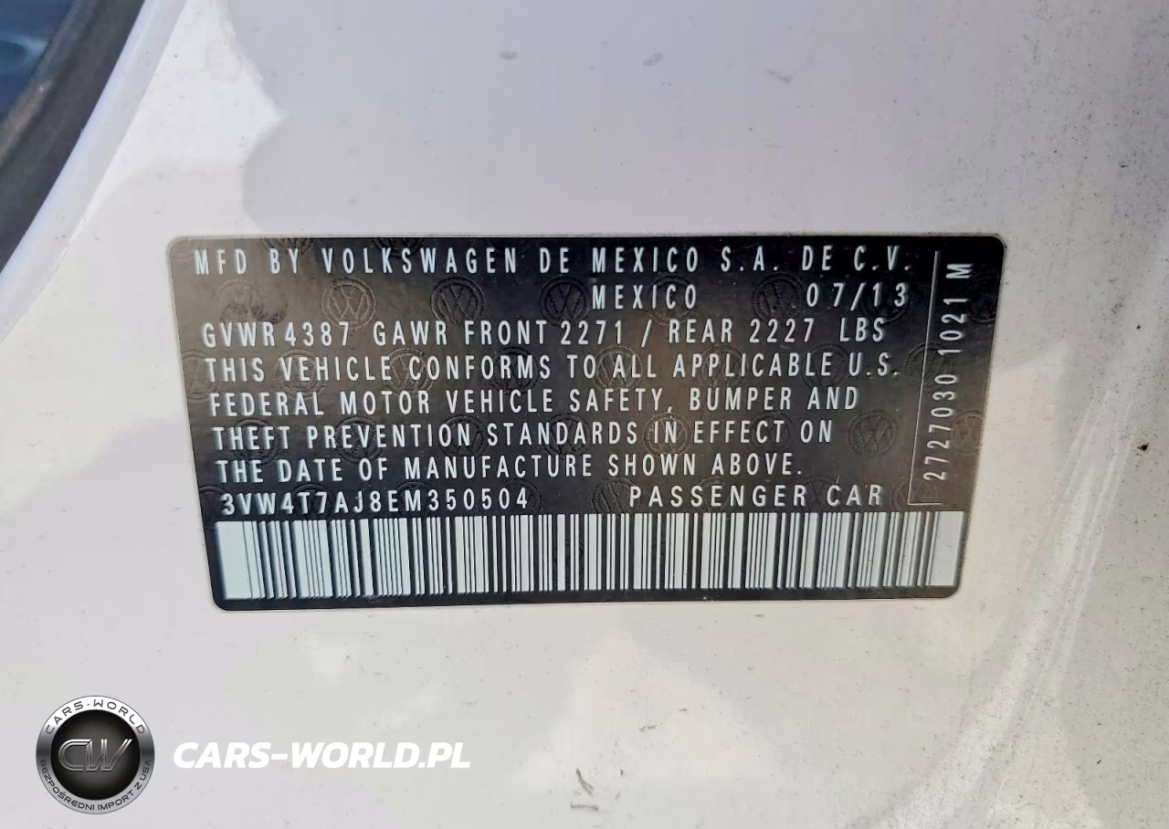 2014 Volkswagen Jetta Gli VIN:3VW4T7AJ8EM350504 - 12