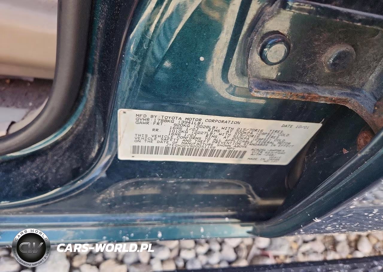 2002 Toyota Rav4 Base VIN:JTEGH20V920051168 - 13