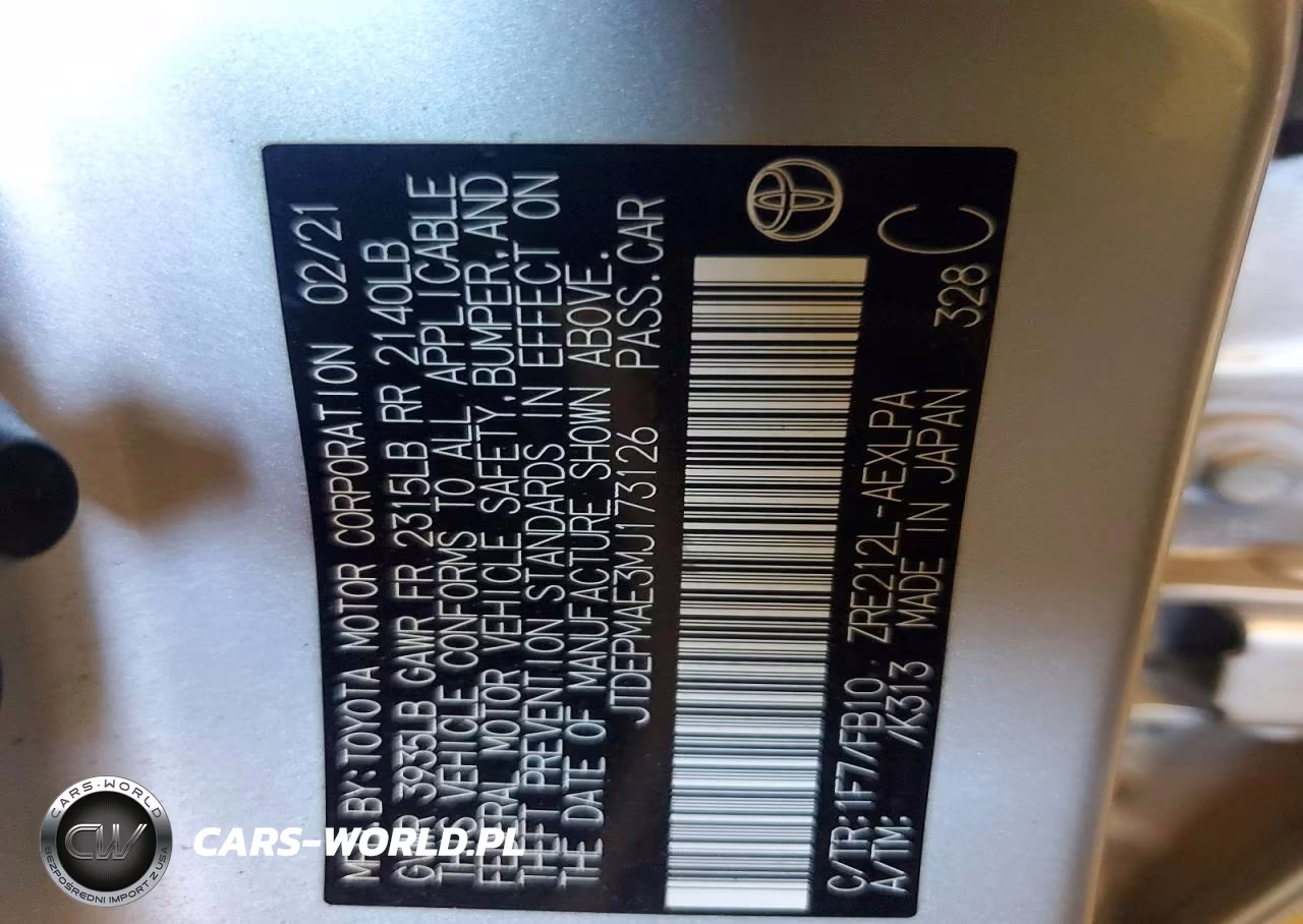 2021 Toyota Corolla Le VIN:JTDEPMAE3MJ173126 - 12