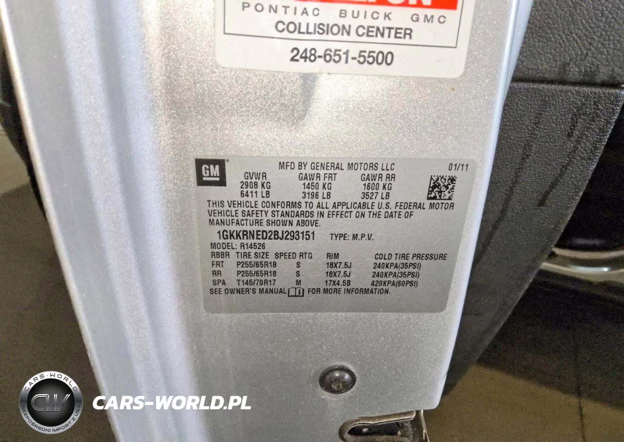 2011 GMC Acadia Sle VIN:1GKKRNED2BJ293151 - 13