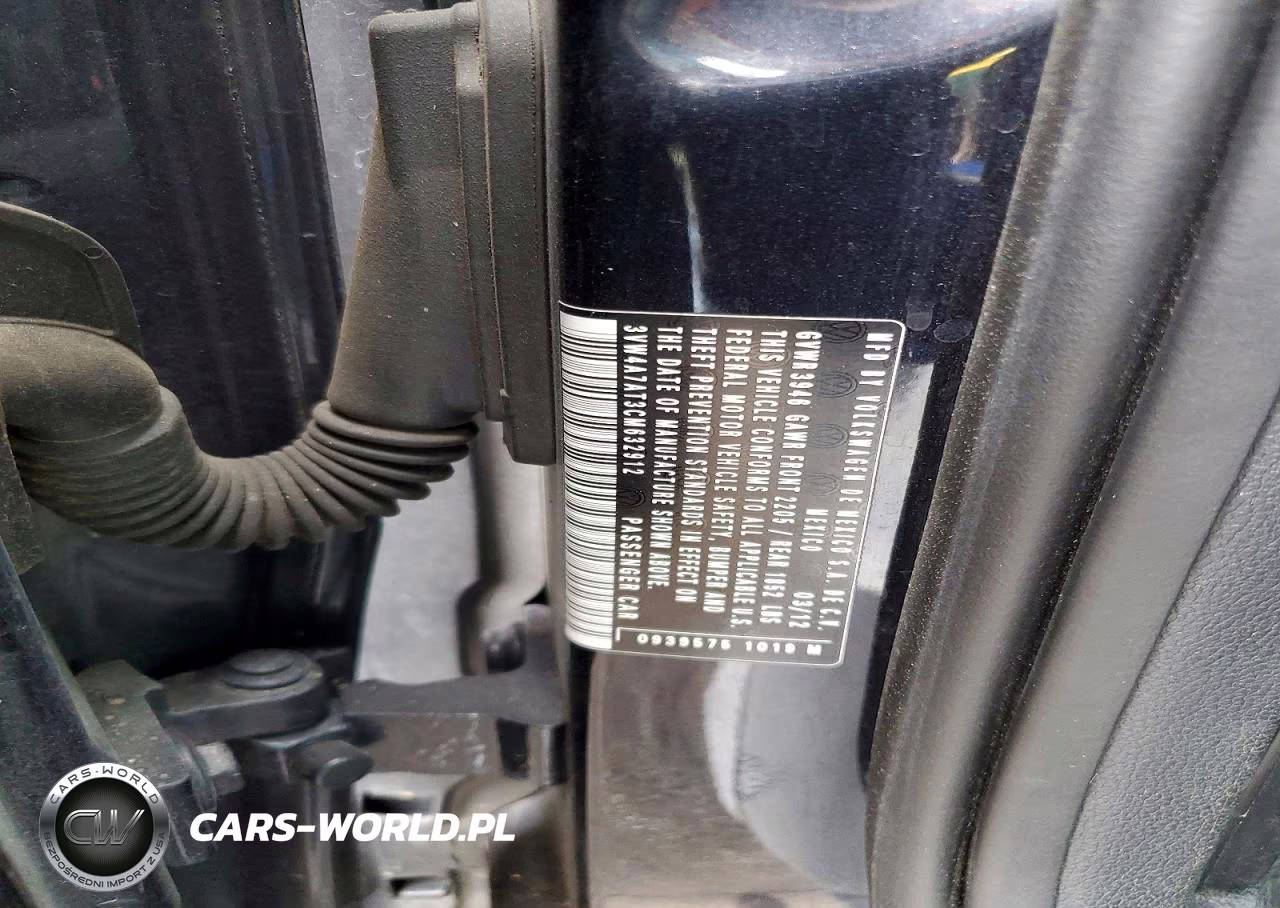 2012 Volkswagen Beetle Turbo VIN:3VW4A7AT3CM632912 - 12