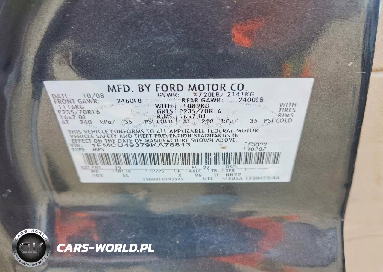 2009 Ford Escape Hybrid VIN:1FMCU49379KA78813 - 13