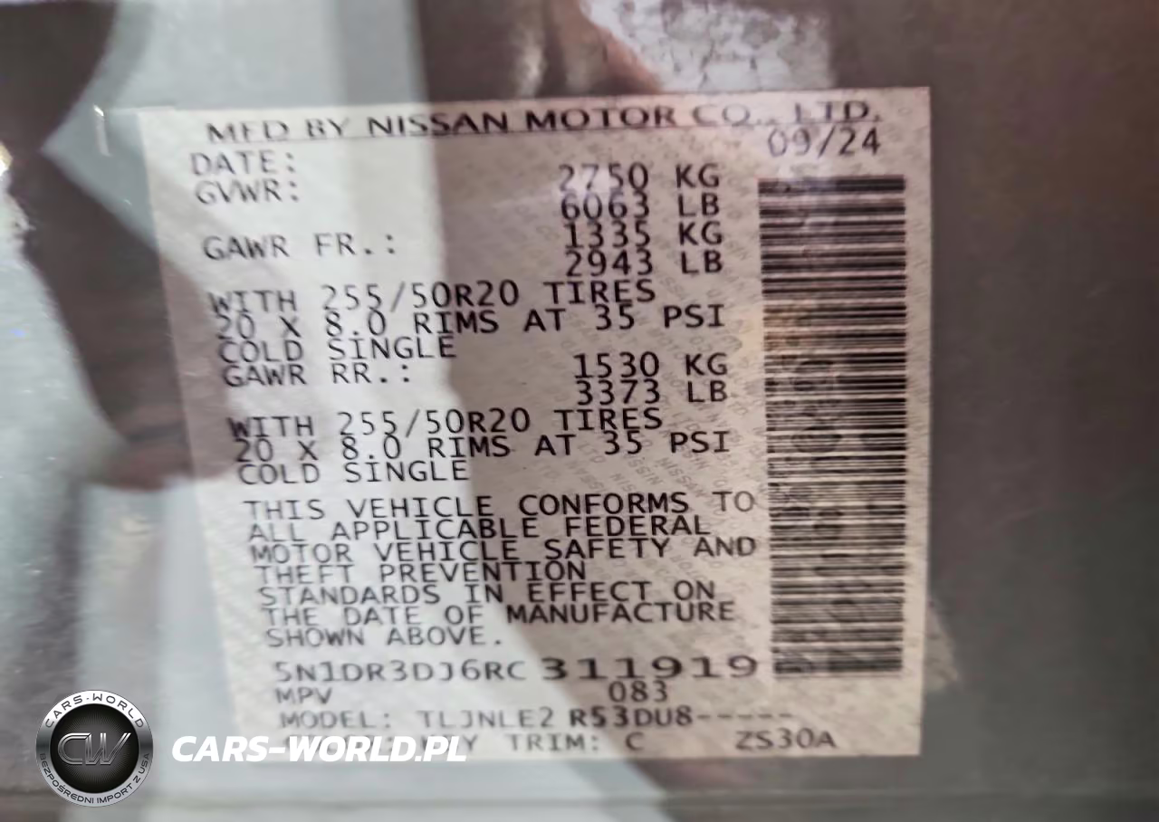 2024 Nissan Pathfinder Platinum VIN:5N1DR3DJ6RC311919 - 13