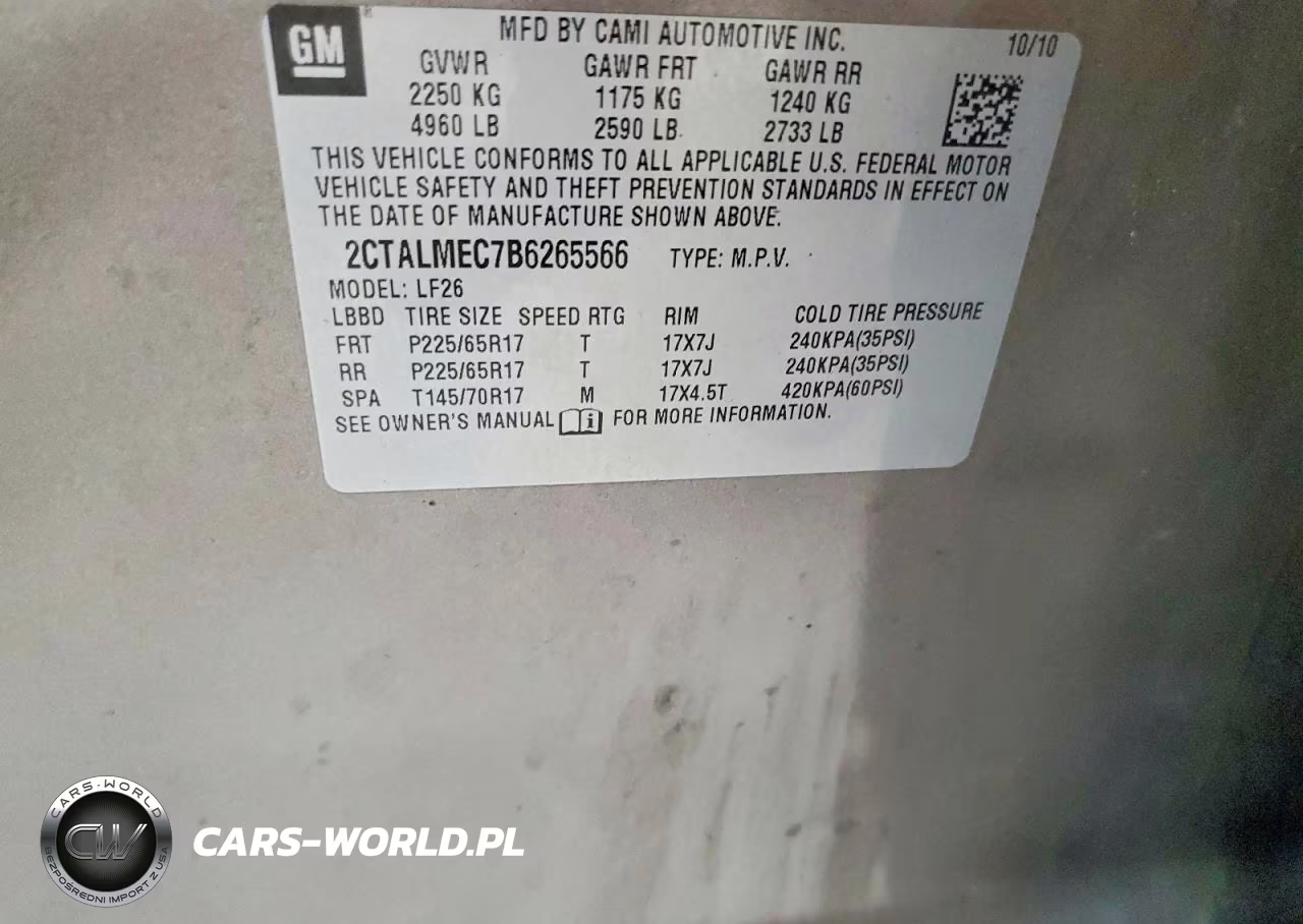 2011 GMC Terrain Sle VIN:2CTALMEC7B6265566 - 13