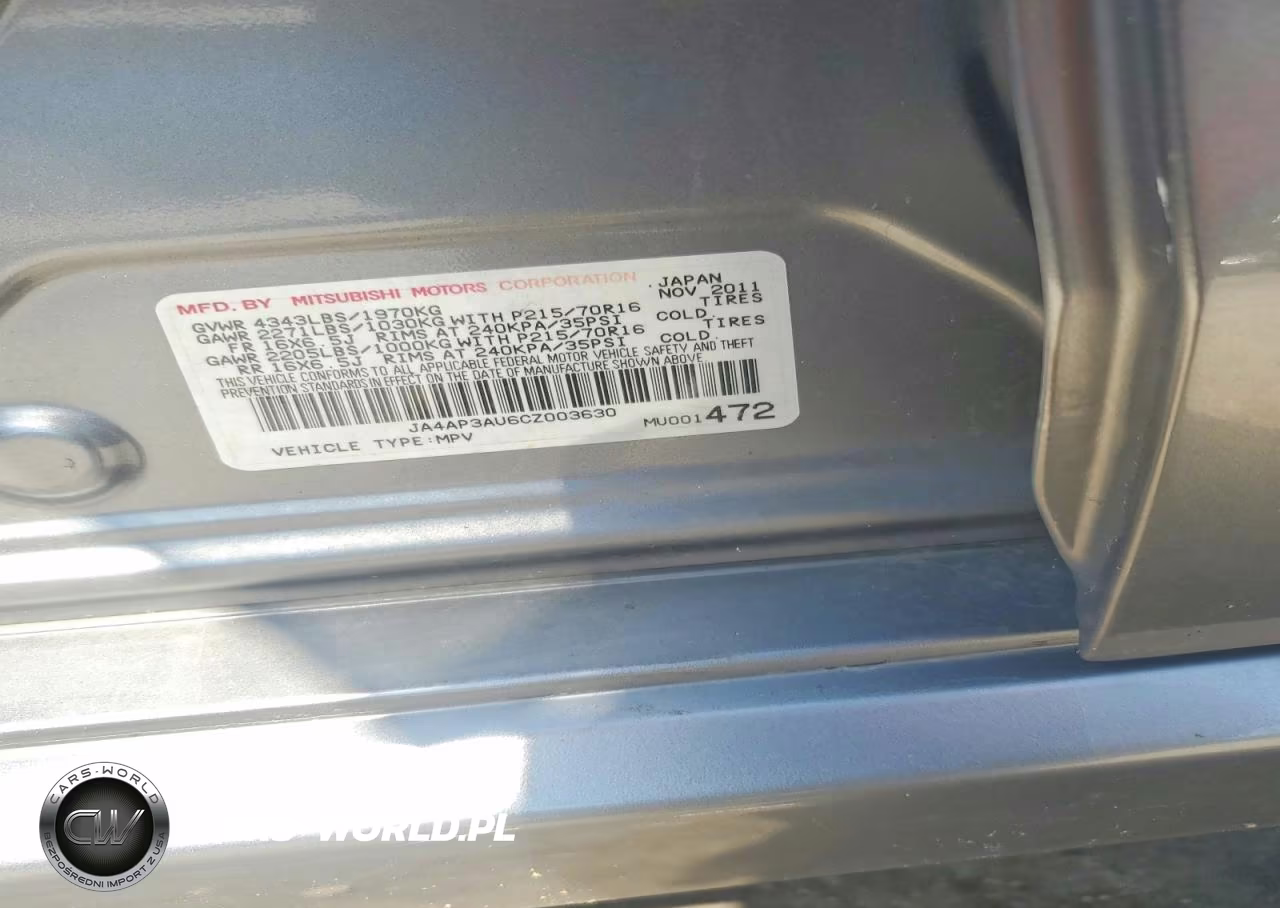2012 Mitsubishi Outlander Sport Es VIN:JA4AP3AU6CZ003630 - 13
