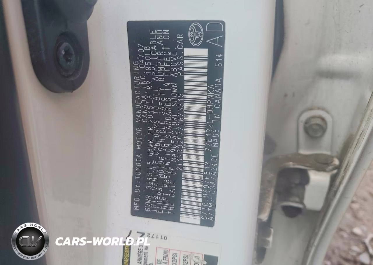 2007 Toyota Matrix Xr VIN:2T1KR32E77C675515 - 12