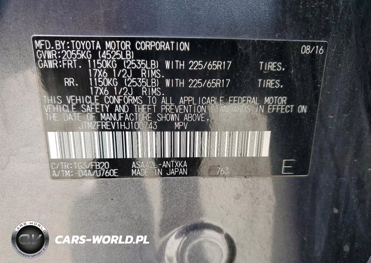 2017 Toyota Rav4 Le VIN:JTMZFREV1HJ100743 - 13