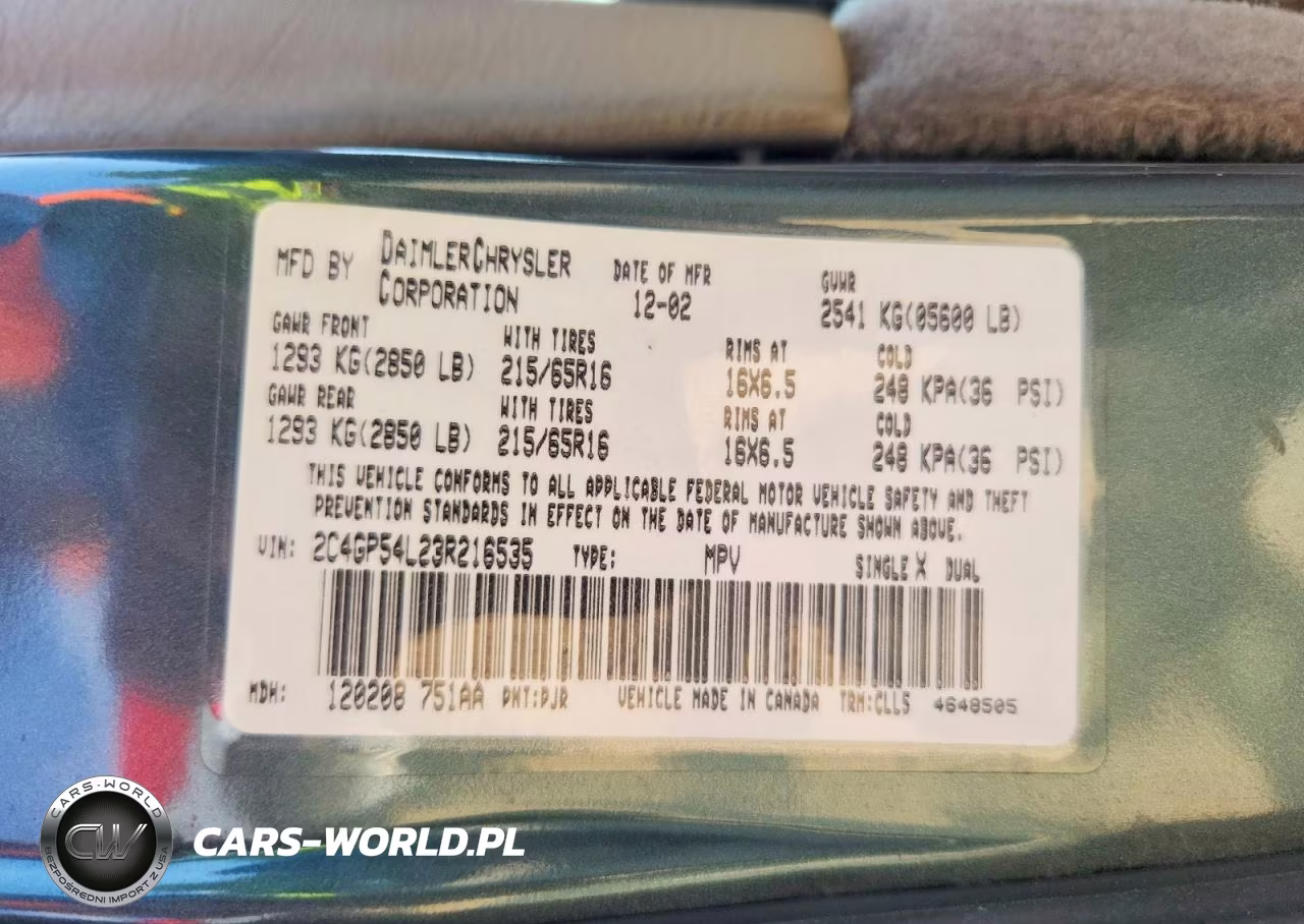 2003 Chrysler Town & Country Lxi VIN:2C4GP54L23R216535 - 13