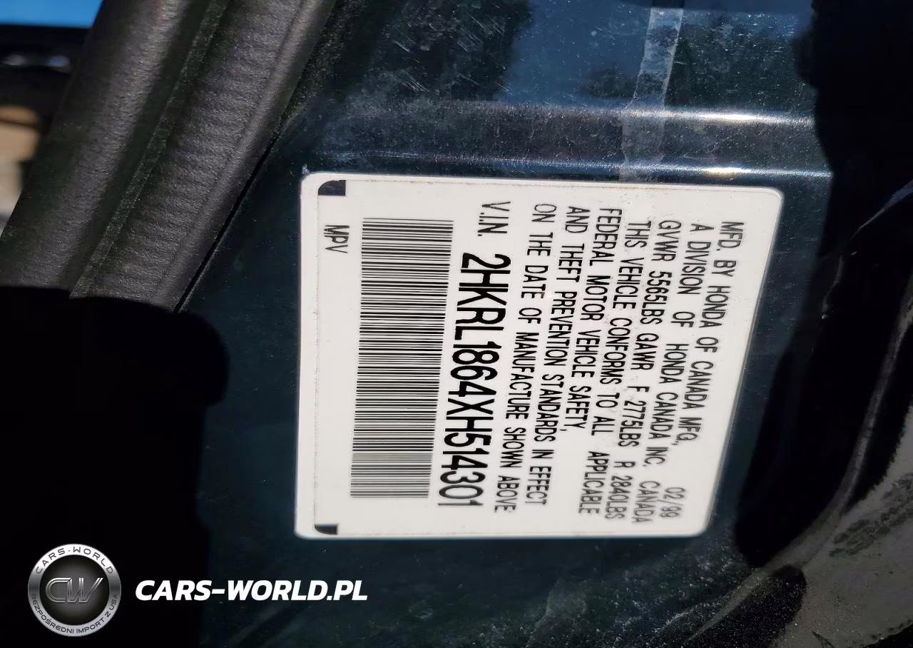 1999 Honda Odyssey Ex VIN:2HKRL1864XH514301 - 14