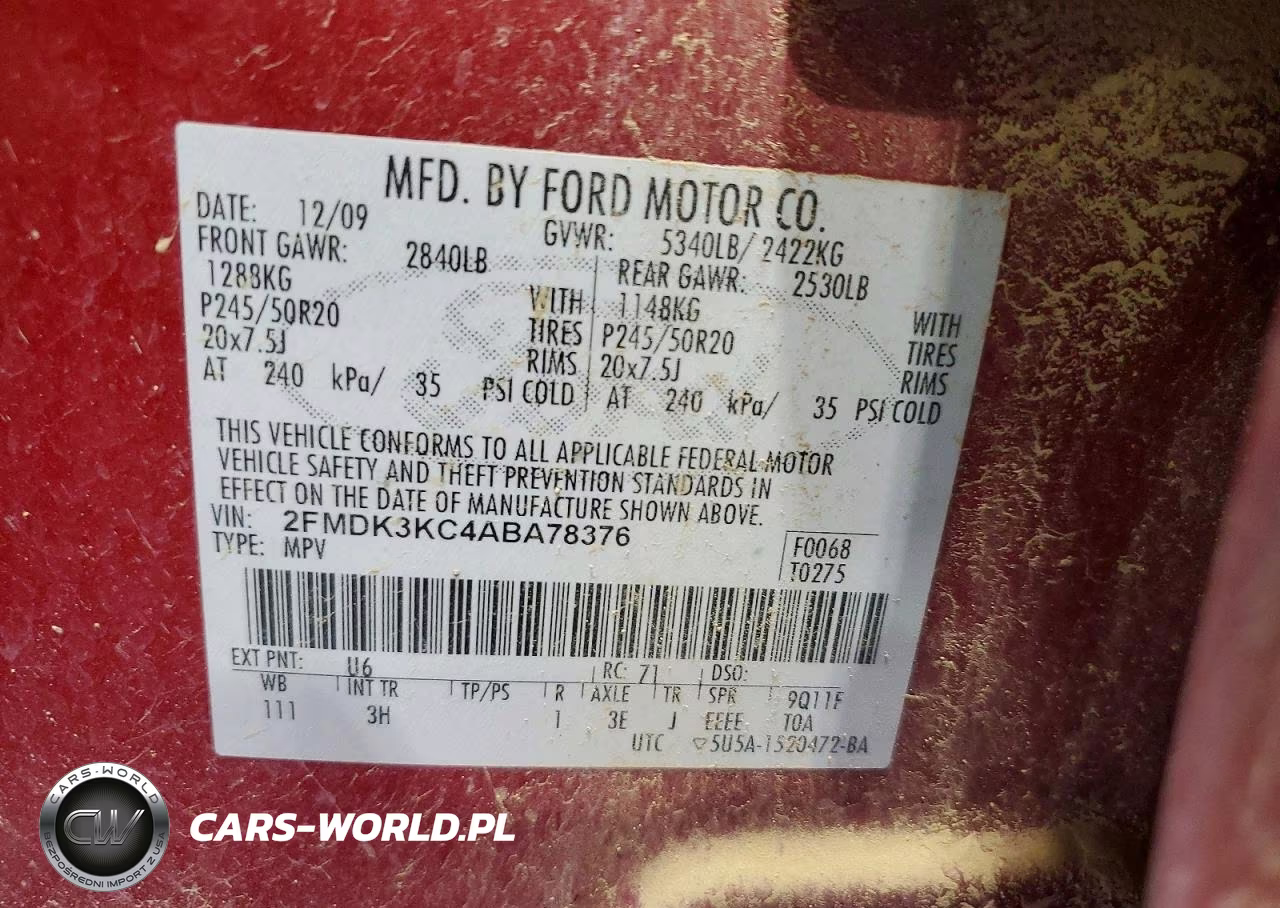 2010 Ford Edge Limited VIN:2FMDK3KC4ABA78376 - 13
