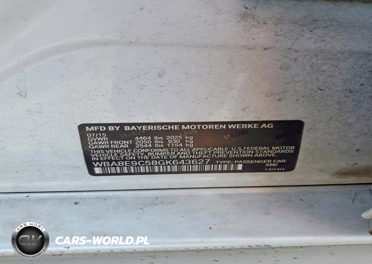 2016 BMW 328 I Sulev VIN:WBA8E9C58GK643627 - 12