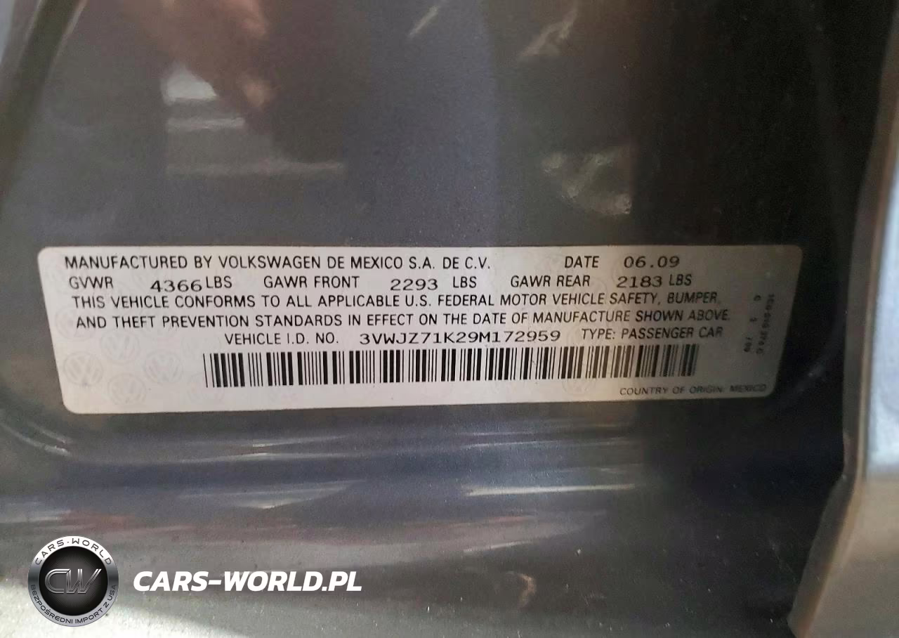 2009 Volkswagen Jetta S VIN:3VWJZ71K29M172959 - 12