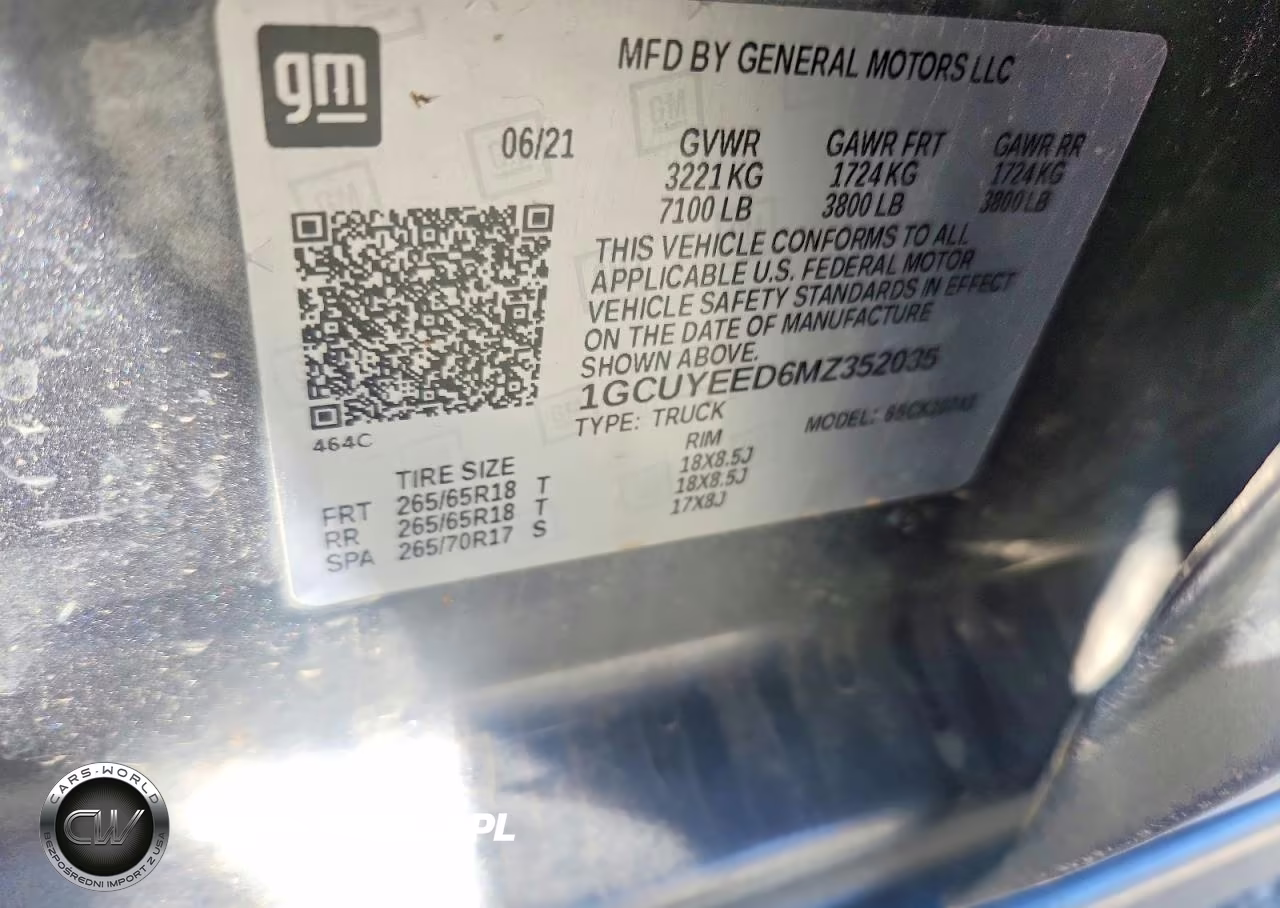 2021 Chevrolet Silverado K1500 Rst VIN:1GCUYEED6MZ352035 - 12