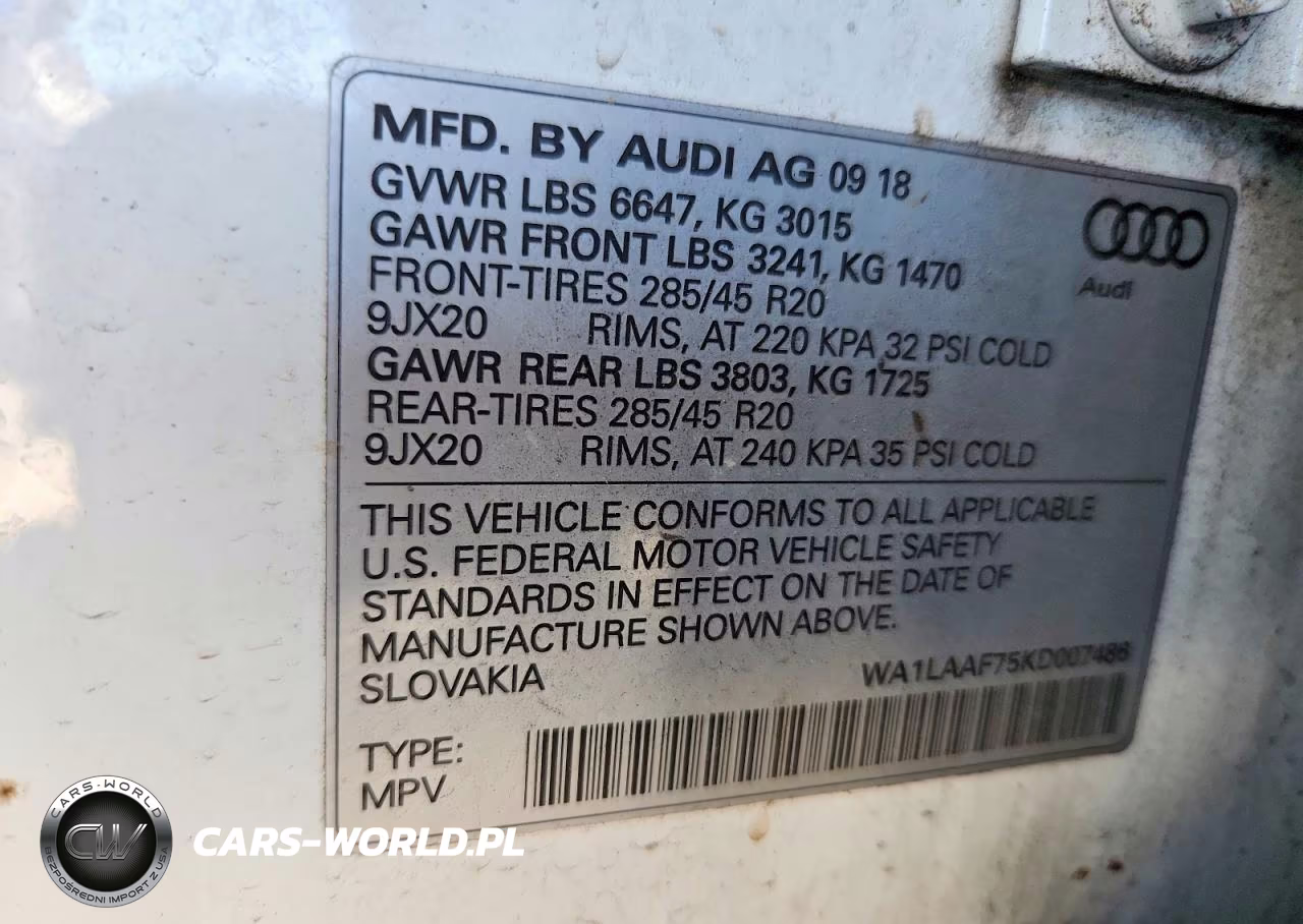 2019 Audi Q7 Premium Plus VIN:WA1LAAF75KD007486 - 13